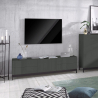 Meuble TV de salon 170cm anthracite brillant 4 tiroirs Metis Living Up Report Promotion