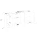 Dressoir modern design dressoir 210cm 6 deuren woonkamer Pillon Fabrik Kortingen