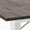 industrieel design tafel set 80x80cm 4 stoelen stijl bar keuken hustle white 