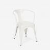 Industrieel design set met tafel 80x80 cm en 4 stoelen Hustle 