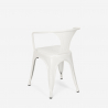 Industrieel design set met tafel 80x80 cm en 4 stoelen Hustle 
