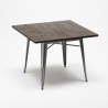 Industrieel design set met tafel 80x80 cm en 4 stoelen Hustle Aankoop