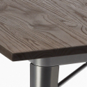 Industrieel design set met tafel 80x80 cm en 4 stoelen Hustle 