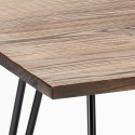 set industrieel design tafel 80x80cm 4 stoelen stijl keuken bar reims 