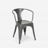 table 80x80cm + 4 chaises style design industriel cuisine bar reims 