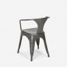 table 80x80cm + 4 chaises style design industriel cuisine bar reims 