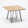 Set met tafel 80x80 cm en 4 stoelen in industrieel design Reims Light Aankoop