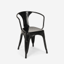 table noire 80x80 + 4 chaises style Lix bar restaurant century black 