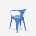 Industriële stijl set met stalen tafel 80x80 cm en 4 stoelen Century 