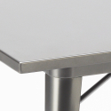 Industrieel set met tafel 80x80 cm en 4 stoelen van hout en metaal Century Wood 