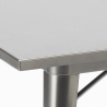 Industrieel set met tafel 80x80 cm en 4 stoelen van hout en metaal Century Wood 