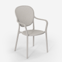 Set ronde beige tafel 80x80cm 2 stoelen modern design outdoor Valet 