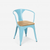 keukentafelset 80x80cm 4 industriële houten stoelen instijl hustle top light Prijs