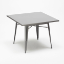 table 80x80cm + 4 chaises style Lix industriel cuisine bar restaurant century top light Dimensions