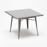 industriële keuken set tafel 80x80cm 4 houten metalen stoelen century top light Karakteristieken