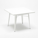 table 80x80cm blanc + 4 chaises style Lix century white top light Dimensions