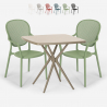 Table Carrée 70x70cm + 2 Chaises Beige Intérieur Extérieur jardin bar restaurant Lavett Catalogue