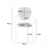Set 2 stoelen vierkant tafel 70x70cm beige binnen buiten design Lavett 