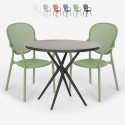 Outdoor set met ronde zwarte tafel 80x80 cm en 2 design stoelen Valet Dark Catalogus