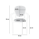 Set met 2 design stoelen en vierkante zwarte tafel 70x70 cm voor binnen en buiten Lavett Dark 