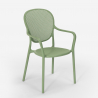 Set met 2 design stoelen en vierkante zwarte tafel 70x70 cm voor binnen en buiten Lavett Dark 