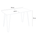 table 120x60 + 4 chaises style industriel bar restaurant cuisine wismar top light 