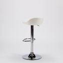 Tabouret haut de bar et cuisine en similicuir chromé Baltimora 
