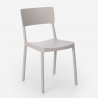 Set met 2 stoelen en vierkante beige tafel 70x70 cm van polypropyleen Regas 