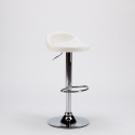 Tabouret haut de bar et cuisine en similicuir chromé Baltimora 