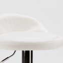 Tabouret haut de bar et cuisine en similicuir chromé Baltimora 