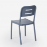 Set met 2 stoelen en vierkante zwarte tafel 70x70 cm in modern design Larum Dark 