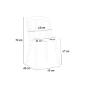 Polypropyleen set met 2 design stoelen en vierkante beige tafel 70x70 cm Saiku 