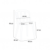 Polypropyleen set met 2 design stoelen en vierkante beige tafel 70x70 cm Saiku 