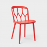Polypropyleen set met 2 design stoelen en vierkante beige tafel 70x70 cm Saiku 