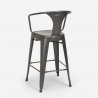 table haute noire 60x60cm + 4 tabourets bar cuisine bucket black 