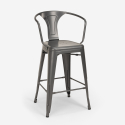 table haute noire 60x60cm + 4 tabourets bar cuisine bucket black 