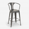 table haute noire 60x60cm + 4 tabourets bar cuisine bucket black 