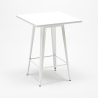 wit metalen salontafel set 60x60cm 4 krukken Lix bucket white top light Karakteristieken