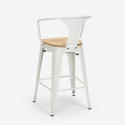 ensemble table blanche 60x60cm 4 tabourets en métal bucket white top light 