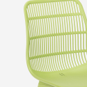 Set met 2 polypropyleen design stoelen en vierkante zwarte tafel 70x70 cm Cevis Dark 