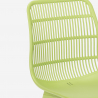 Set met 2 polypropyleen design stoelen en vierkante zwarte tafel 70x70 cm Cevis Dark 