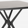 Set met 2 polypropyleen design stoelen en vierkante zwarte tafel 70x70 cm Cevis Dark 