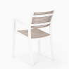 Set met vierkante zwarte tafel 70x70 cm en 2 polypropyleen design stoelen Clue Dark Voorraad