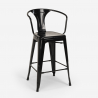 ensemble table bois 60x60cm 4 tabourets industriel cuisine bar mason noix 