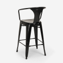 ensemble table bois 60x60cm 4 tabourets industriel cuisine bar mason noix 