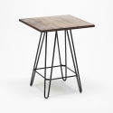 ensemble table haute 60x60cm 4 tabourets bar cuisine mason noix top light 