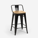 Industriële set met 4 barkrukken en een tafel 60x60 cm Mason Noix Steel Top Light Aankoop