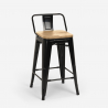 Industriële set met 4 barkrukken en een tafel 60x60 cm Mason Noix Steel Top Light Aankoop