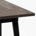 set van 4 krukken Lix metaal hoge tafel hout 60x60cm bruck black 