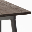 hoge bartafel set 60x60cm 4 Lix krukken industrieel hout bent Voorraad